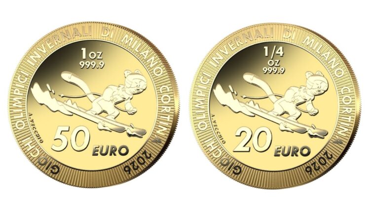 Monete d’oro di Milano Cortina 2026 da 20 e 50 euro in vendita, come acquistarle